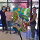 Artista plstica Cissa Raphael entrega obra para a Biblioteca do Lageado
